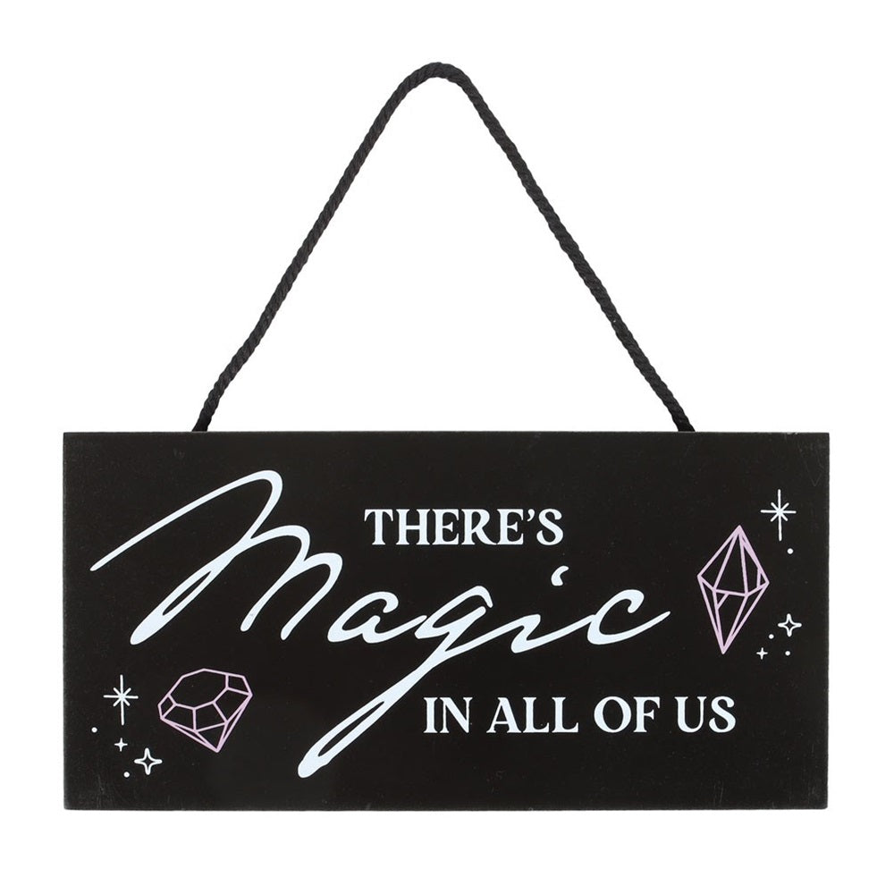 There's Magic in All of Us Crystal Witchy Hanging Sign NEW!