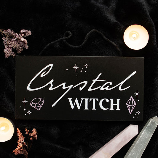 Crystal Witch Hanging Sign NEW!