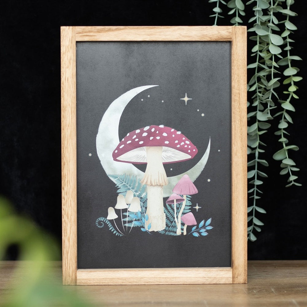 Forest Mushroom Wooden Framed Wall Art