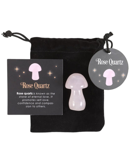Rose Quartz Magical Crystal Mushroom