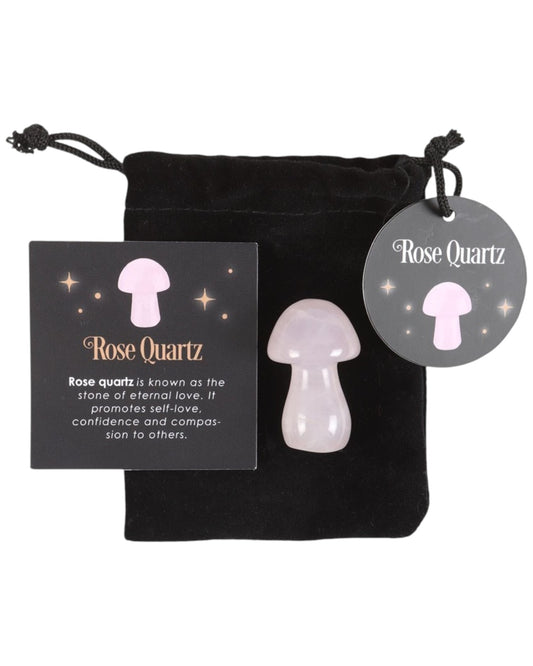 Rose Quartz Magical Crystal Mushroom