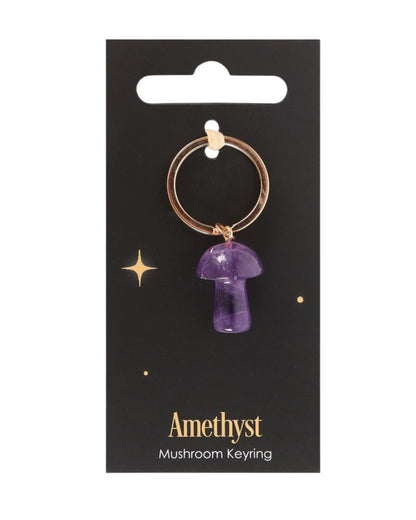 Amethyst Mushroom Keyring