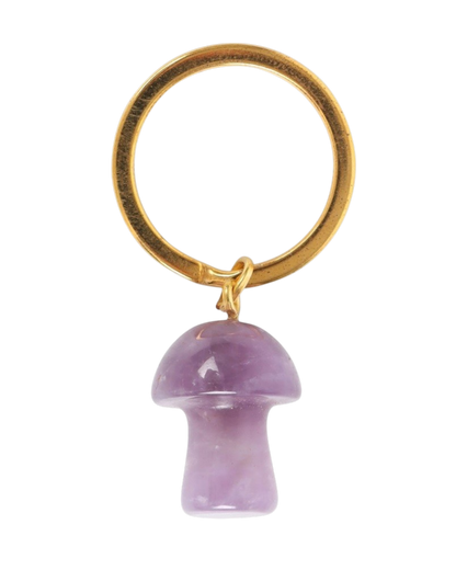 Amethyst Mushroom Keyring