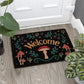 Black Mushroom Welcome Coir Doormat