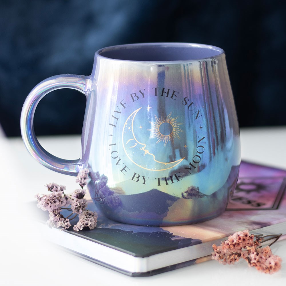 Live by the Sun Love by the Moon Iridescent Mug NEW!