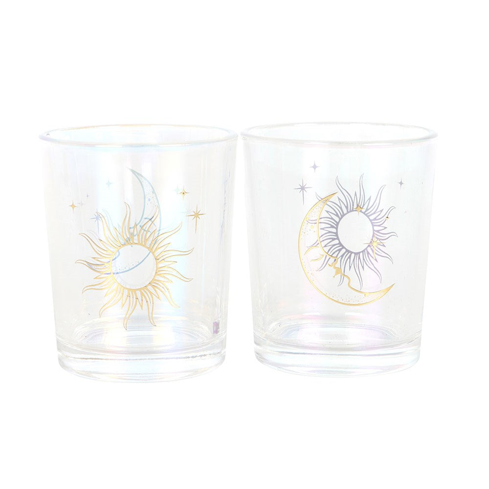 Iridescent Sun and Moon Votive Candle Holders NEW!