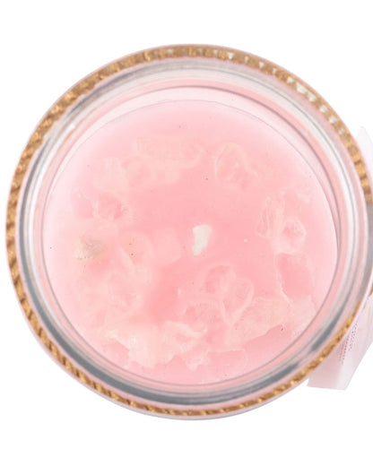 Mystic Rose Tube Candle with Rose Quartz Crystals NEW!