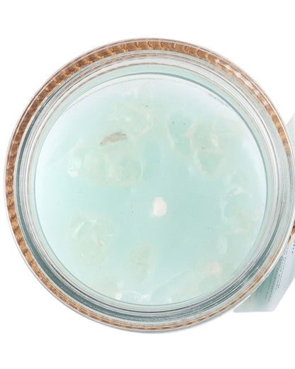 White Sage Tube Candle with Clear Quartz Crystals NEW!