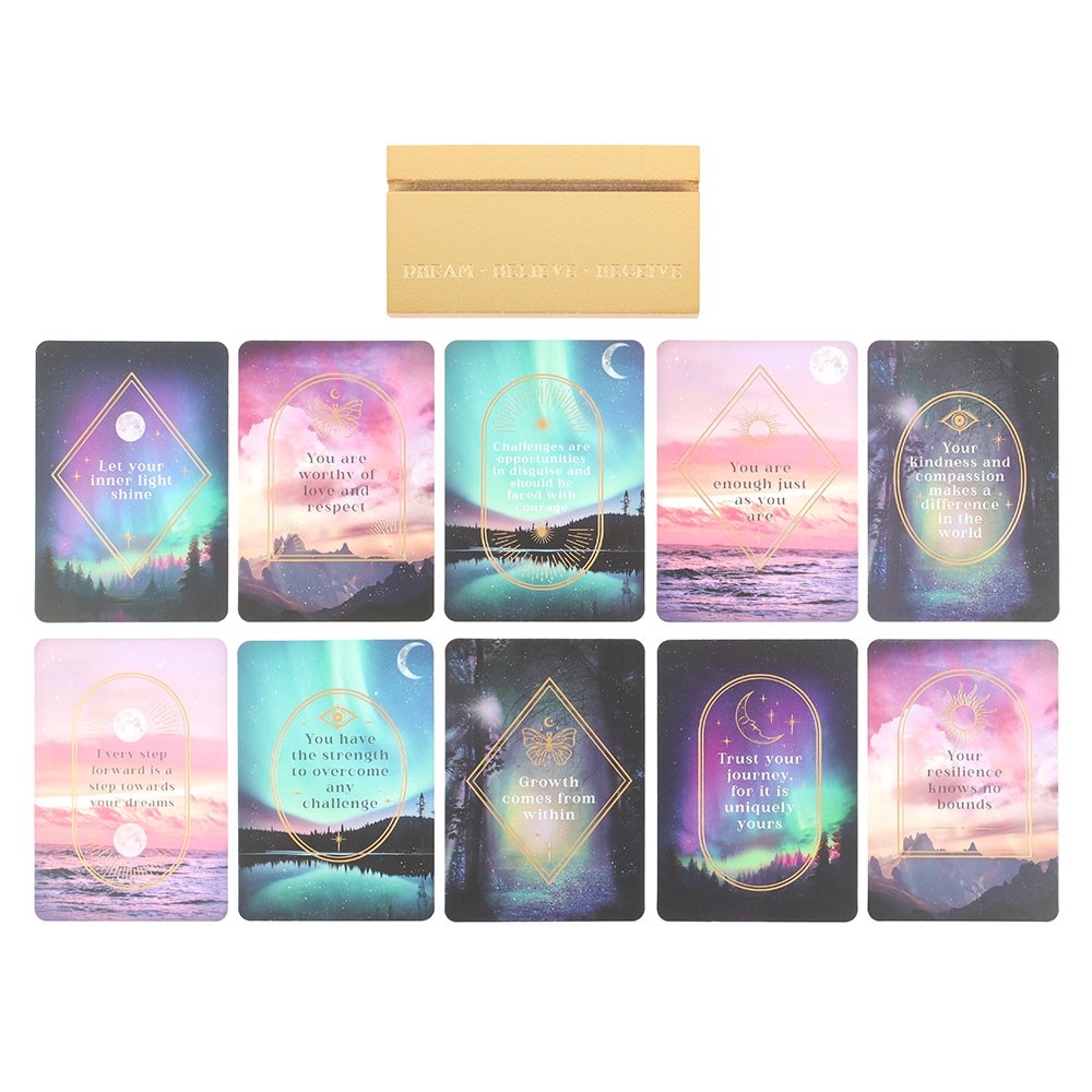 Ethereal Affirmation Cards with Wooden Stand NEW!