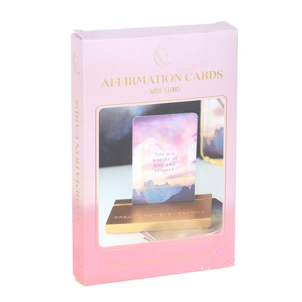 Ethereal Affirmation Cards with Wooden Stand NEW!