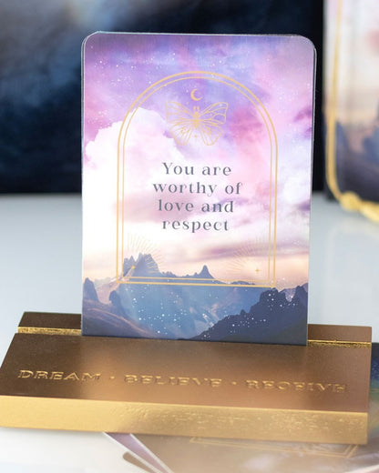 Ethereal Affirmation Cards with Wooden Stand NEW!