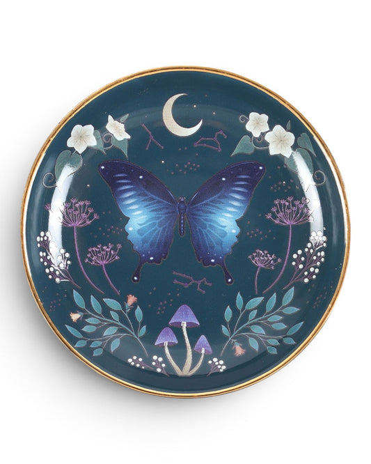 Round Midnight Moth Trinket Dish NEW!