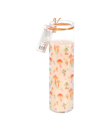 Funky Fungi Mushroom Print Tube Candle NEW!