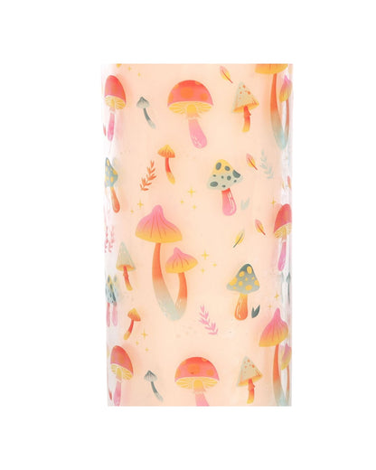 Funky Fungi Mushroom Print Tube Candle NEW!