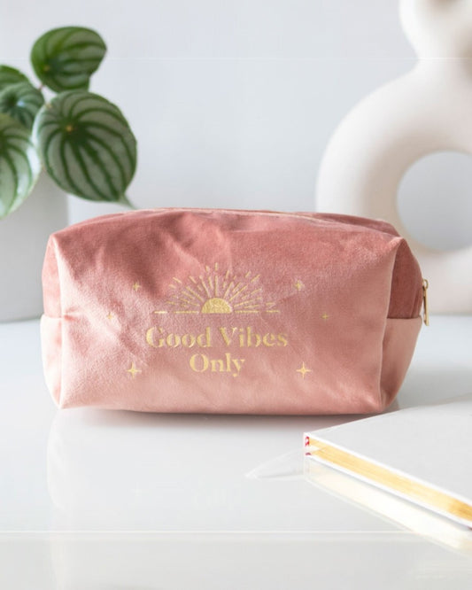 Good Vibes Only Makeup Bag NEW