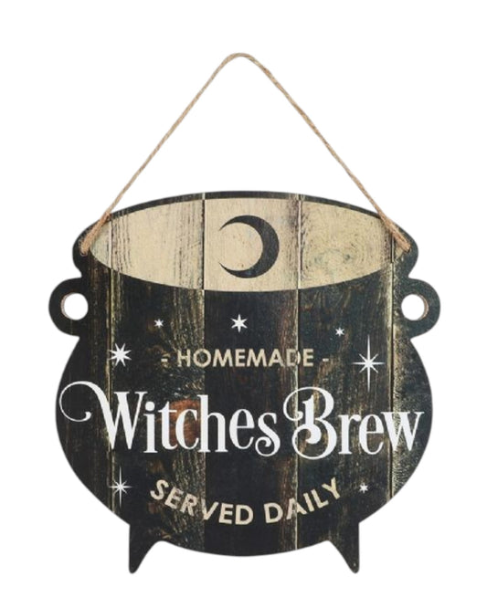 Witches Brew Cauldron MDF Sign
