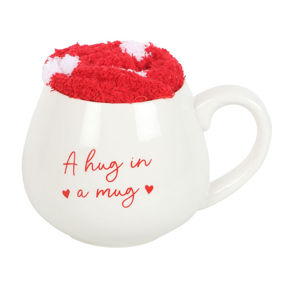 Hug in a Mug Heart Mug and Socks Set NEW!