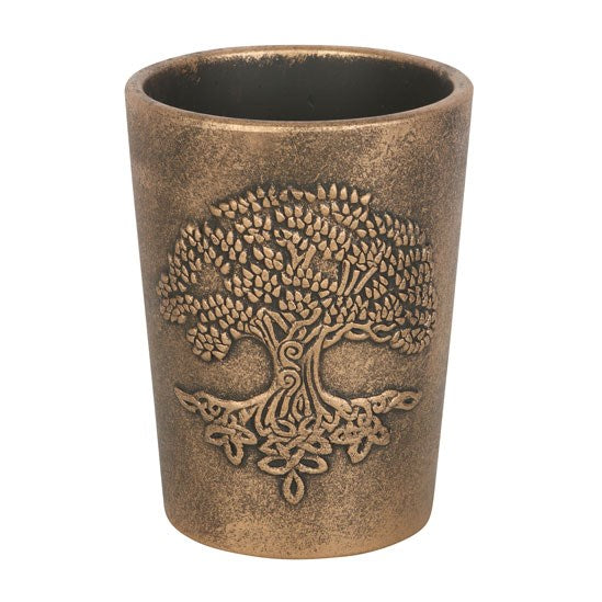 Tree of Life Bronze Terracotta Plant Pot by Lisa Parker NEW!