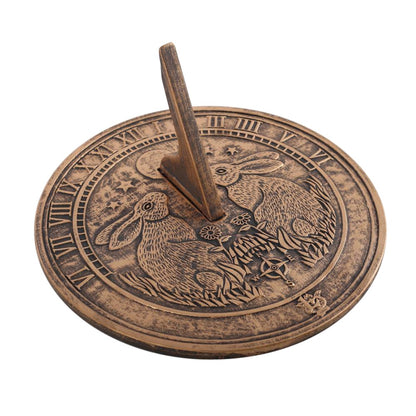 Moon Gazing Hare Terracotta Sundial by Lisa Parker NEW!