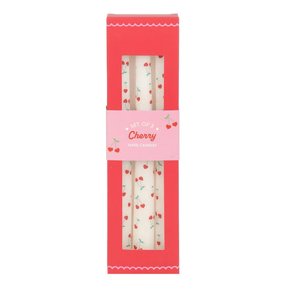 Set of 3 Heart Cherry Taper Candles NEW!