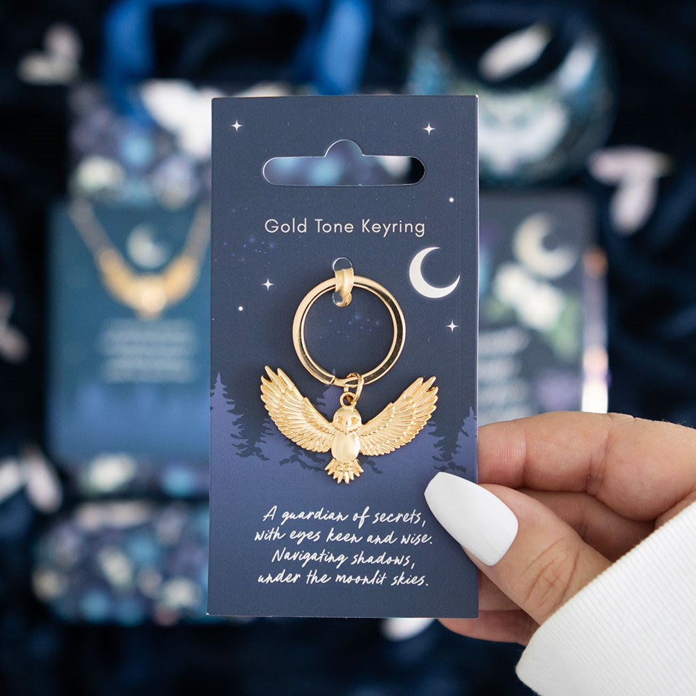 Night Owl Metal Keyring NEW!