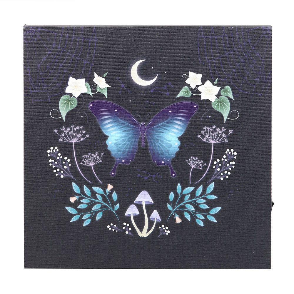 Midnight Moth Light Up Canvas Picture NEW!