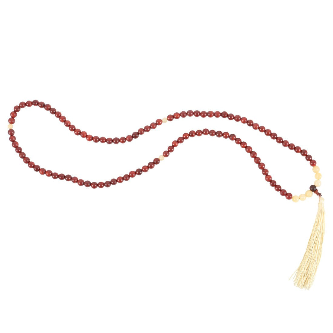 Self Confidence Rosewood & Yellow Jasper Mala Necklace NEW!