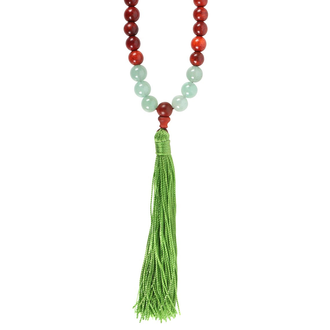 Love and Gratitude Rosewood & Green Aventurine Mala Necklace NEW!