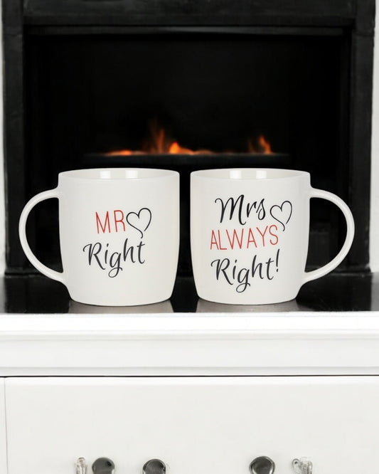 Box of 2 Mr & Mrs Mugs NEW