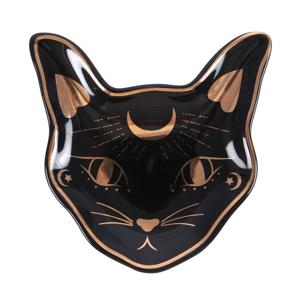 Mystic Mog Cat Face Trinket Dish NEW!