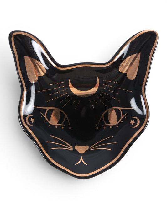Mystic Mog Cat Face Trinket Dish NEW!