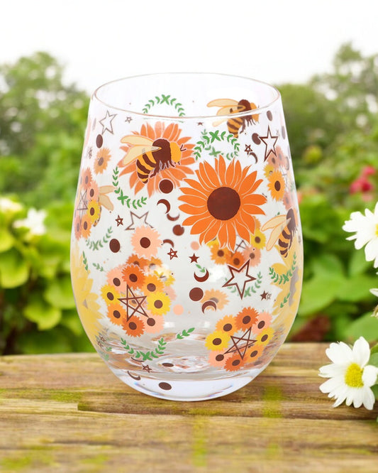 Summer Solstice Print Stemless Glass NEW!