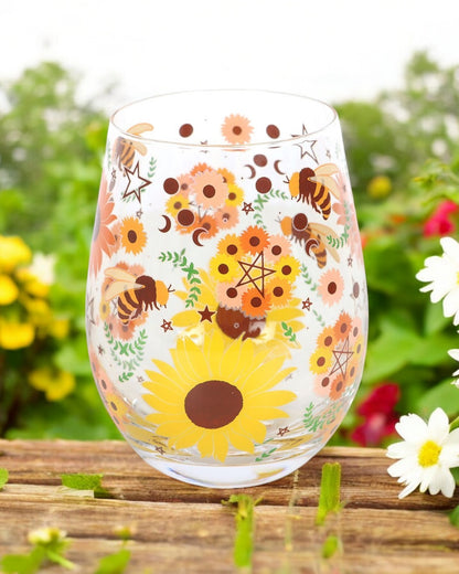 Summer Solstice Print Stemless Glass NEW!