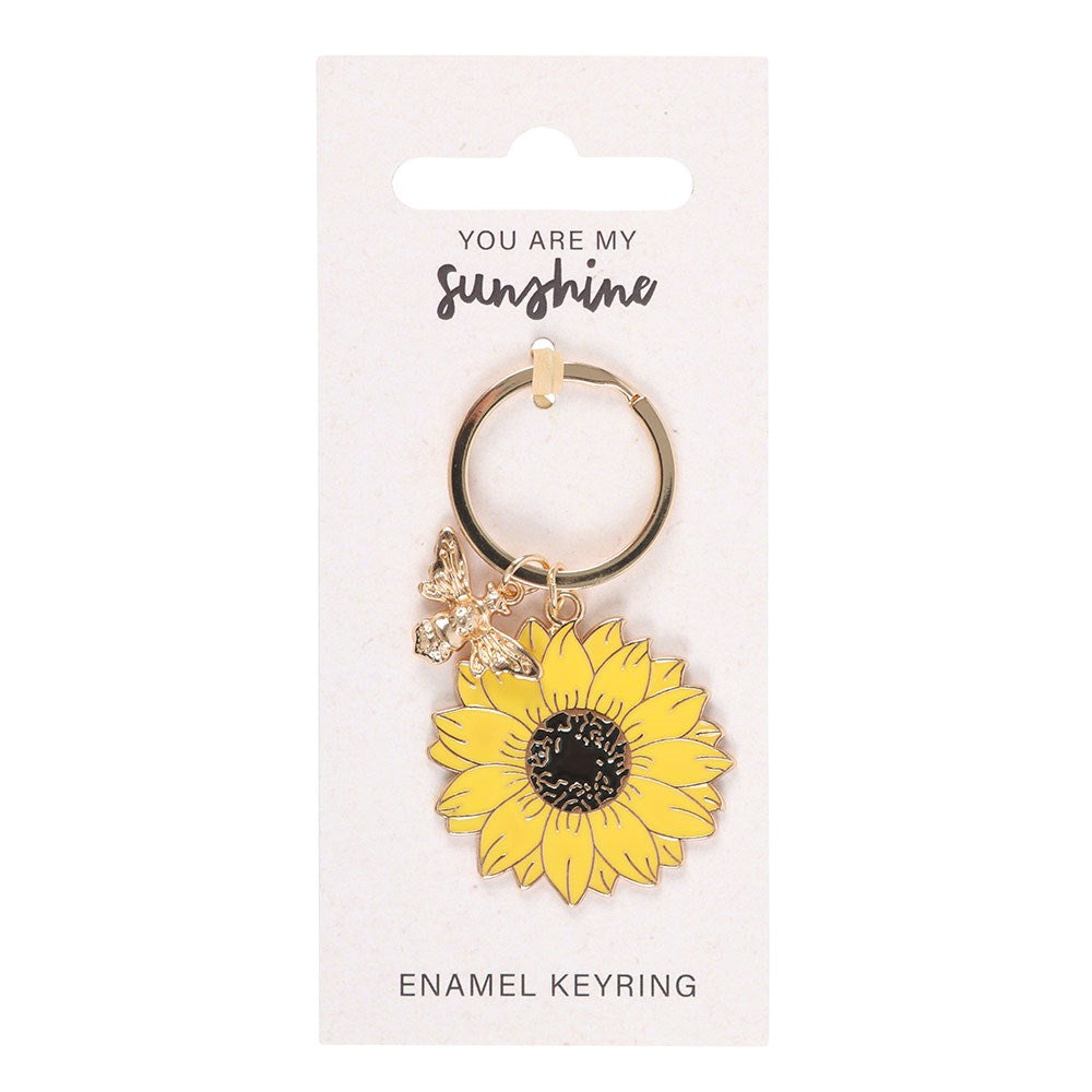 You Are My Sunshine Sunflower Keyring NEW!