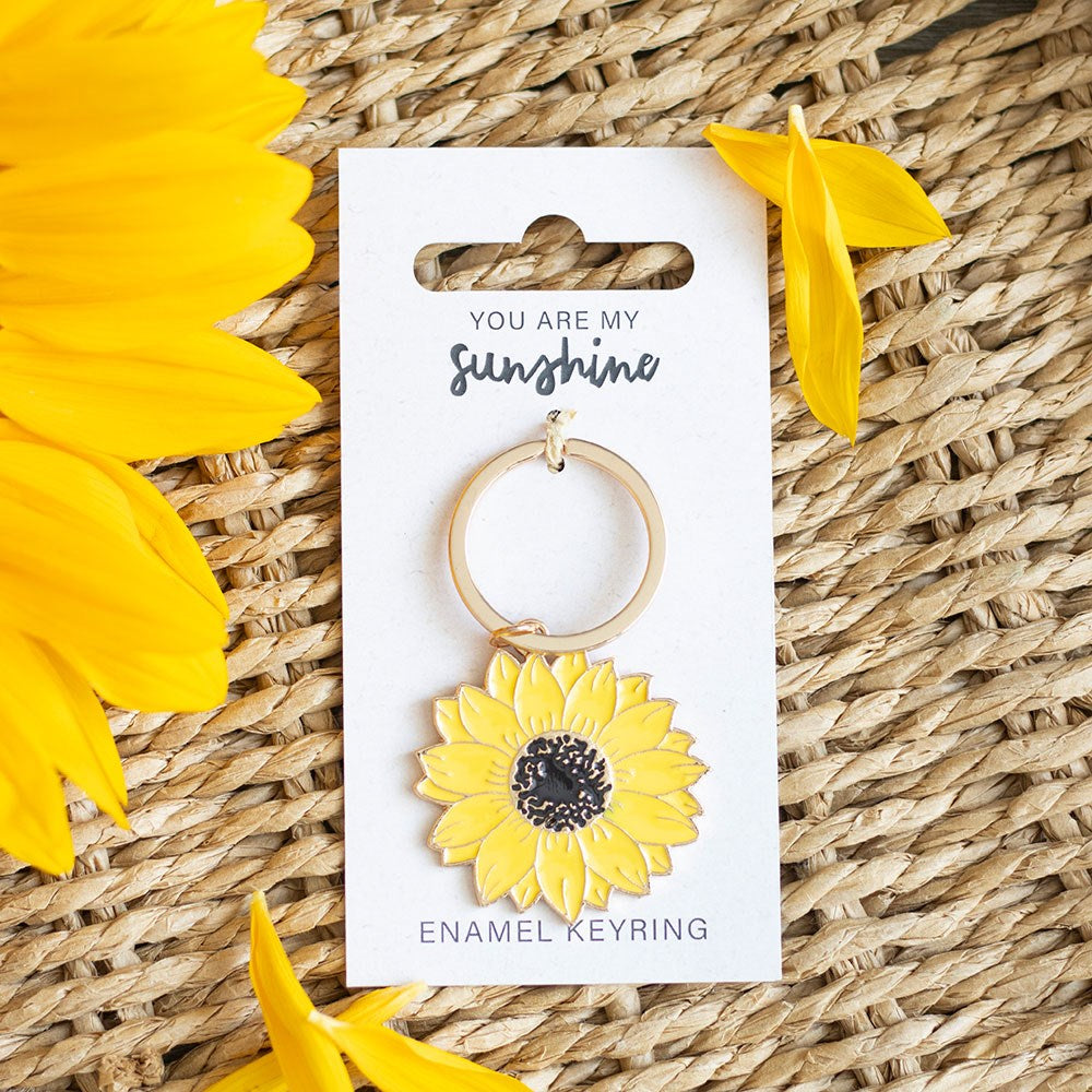 You Are My Sunshine Sunflower Keyring NEW!