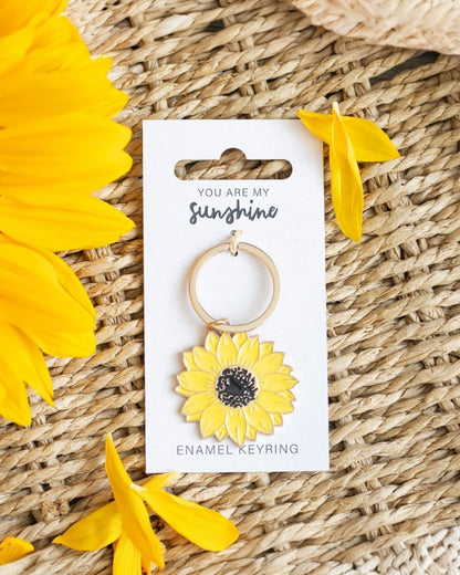 You Are My Sunshine Sunflower Keyring NEW!
