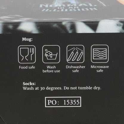 Normal is an Illusion Gothic Ceramic Mug and Socks Set