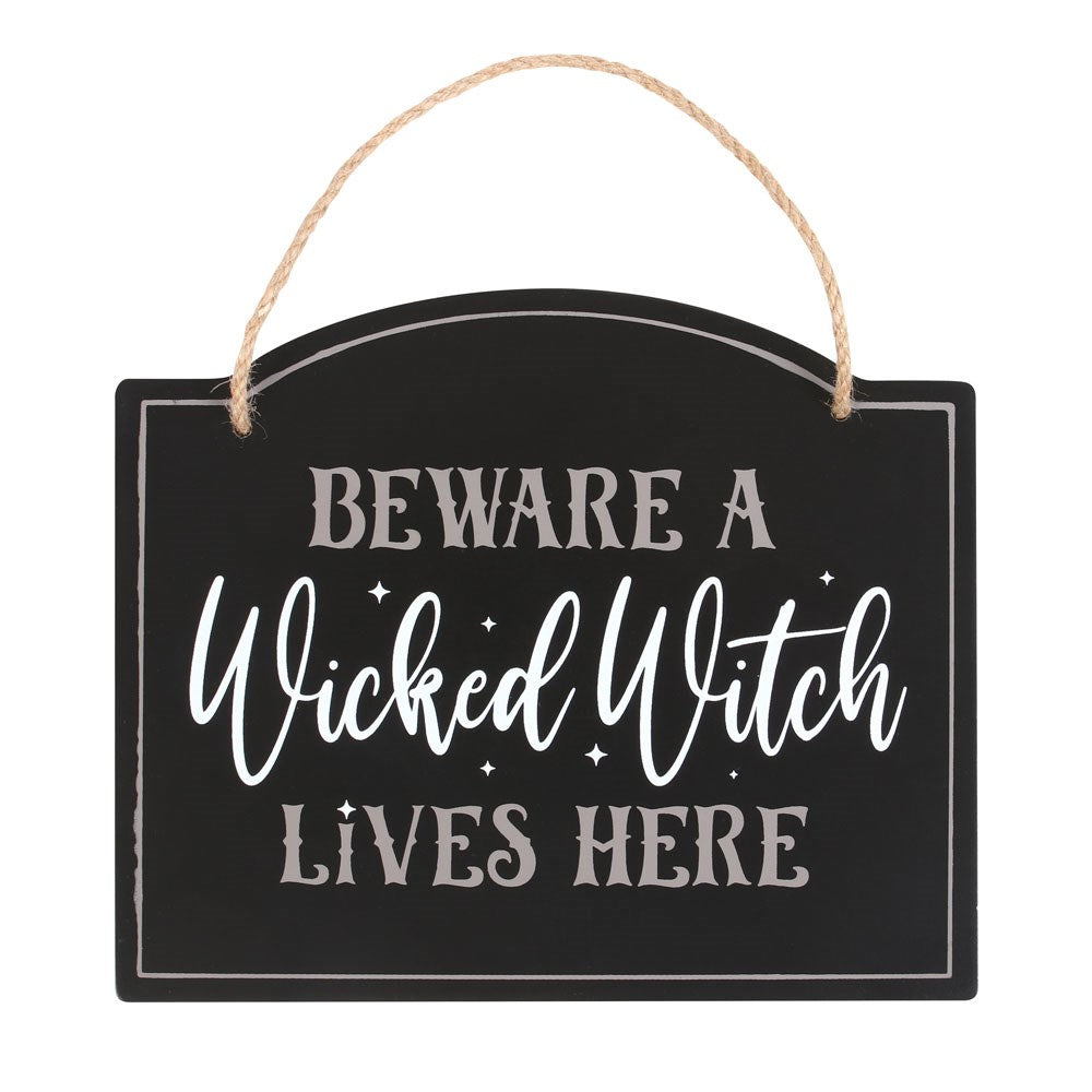 Beware a Wicked Witch Lives Here Sign NEW!