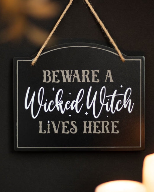 Beware a Wicked Witch Lives Here Sign NEW!