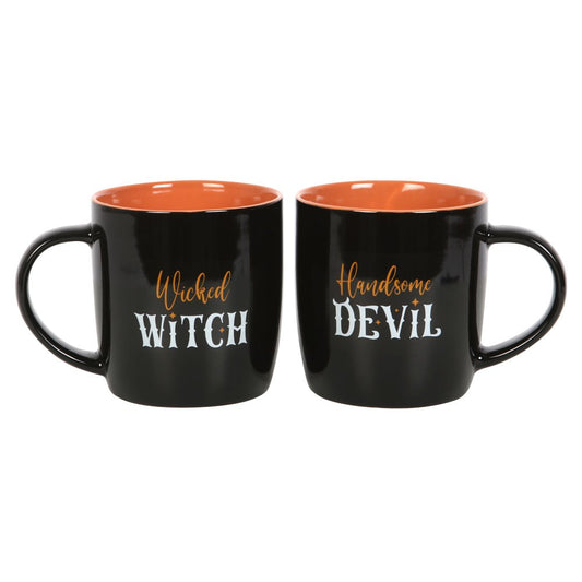 Wicked Witch/Handsome Devil Double Mug Set NEW!