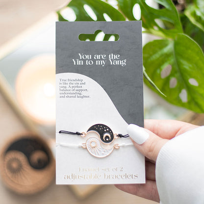 Pair of Yin Yang Best Friend Charm Bracelets NEW!