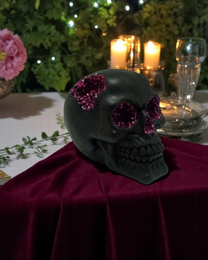Black Crystal Cave Skull