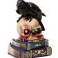 Crow Perched on LED Skull & Books