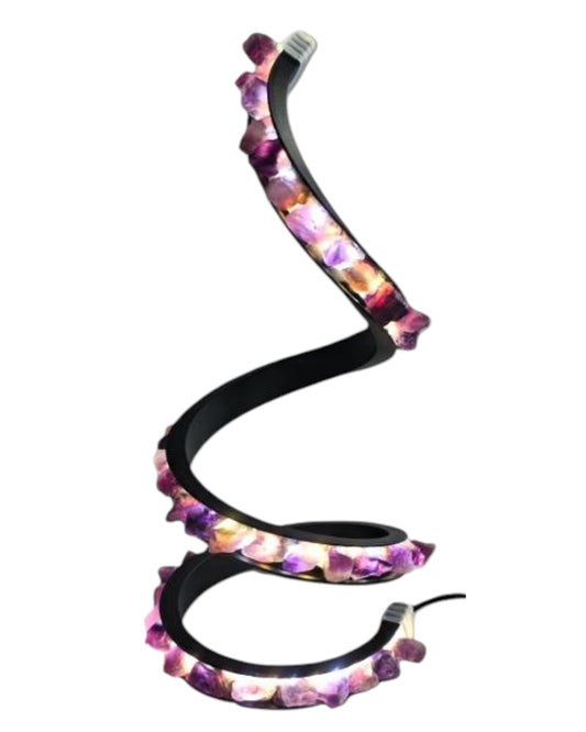 Crystal LED Lamp Purple Fluorite
