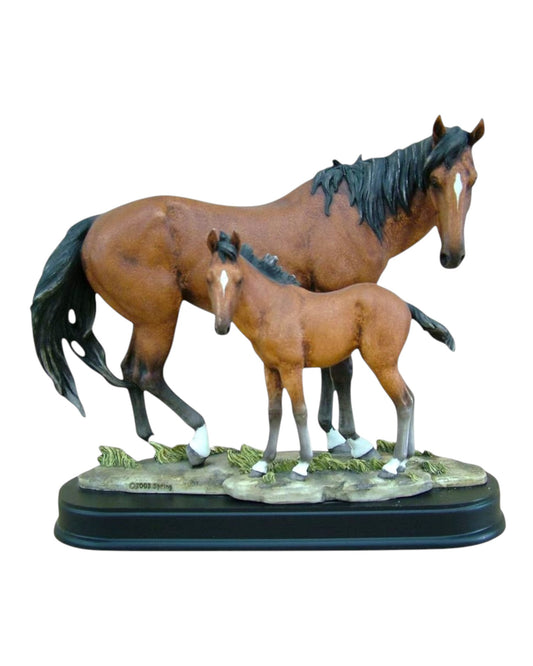 Horse with Foal Light Brown colour NEW!