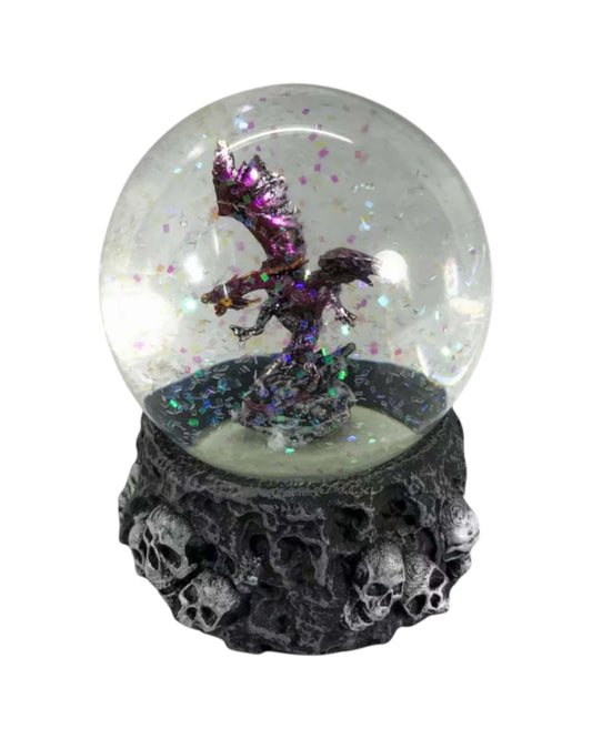 Purple Dragon Water Globe NEW!