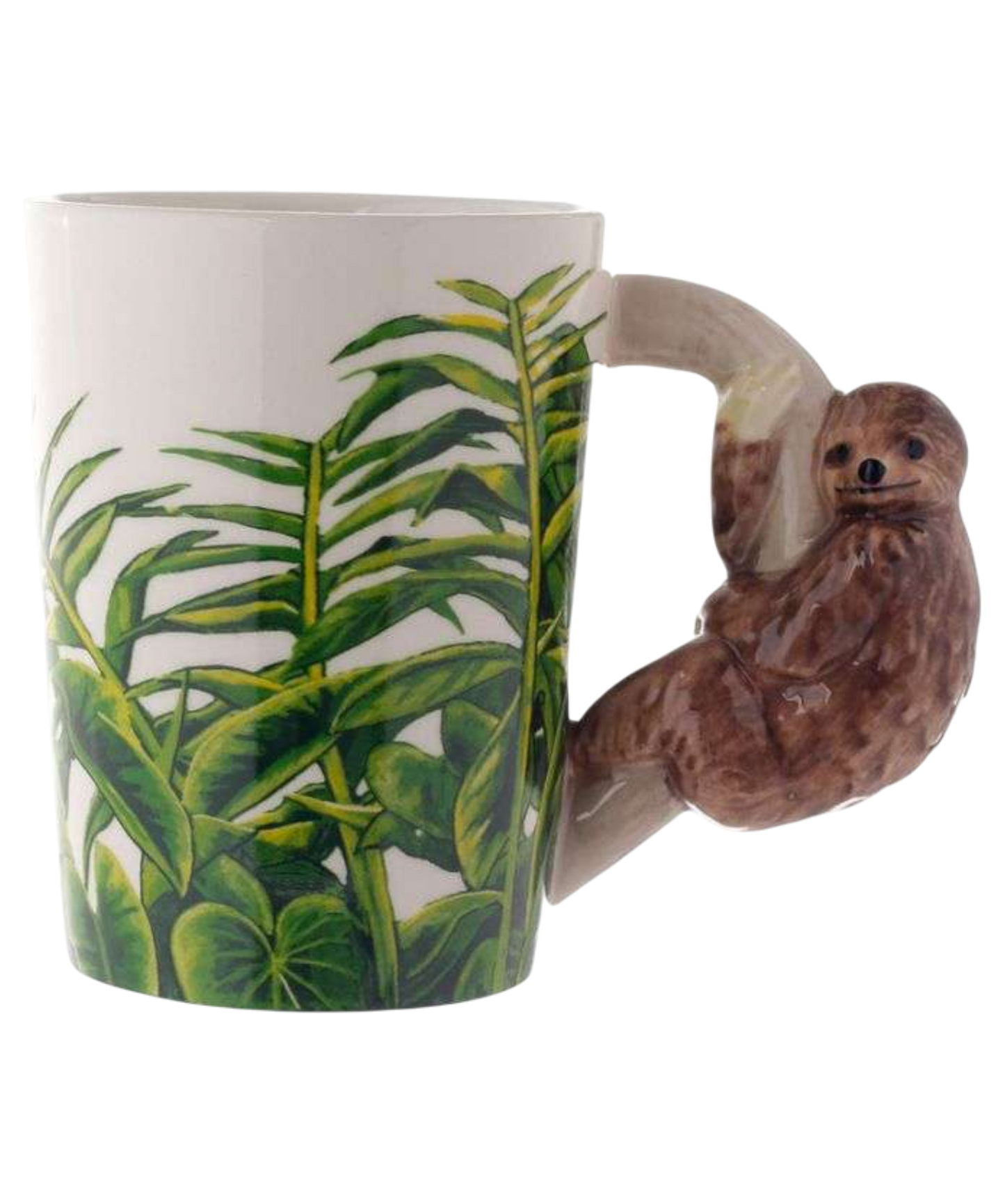 Jungle Explorer Sloth Ceramic Shaped Handle Mug