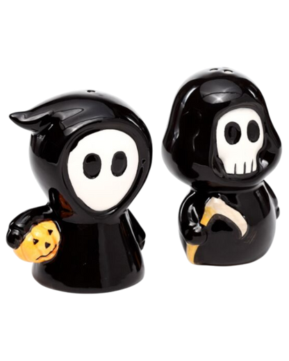 Grim Reaper Boy & Ghost Boy Salt & Pepper Set