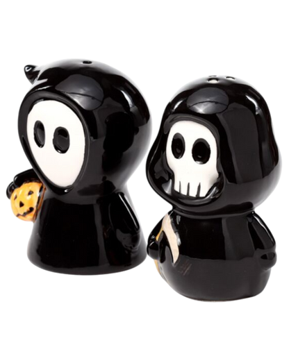Grim Reaper Boy & Ghost Boy Salt & Pepper Set