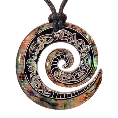 Paua Fancy Koru Pendant